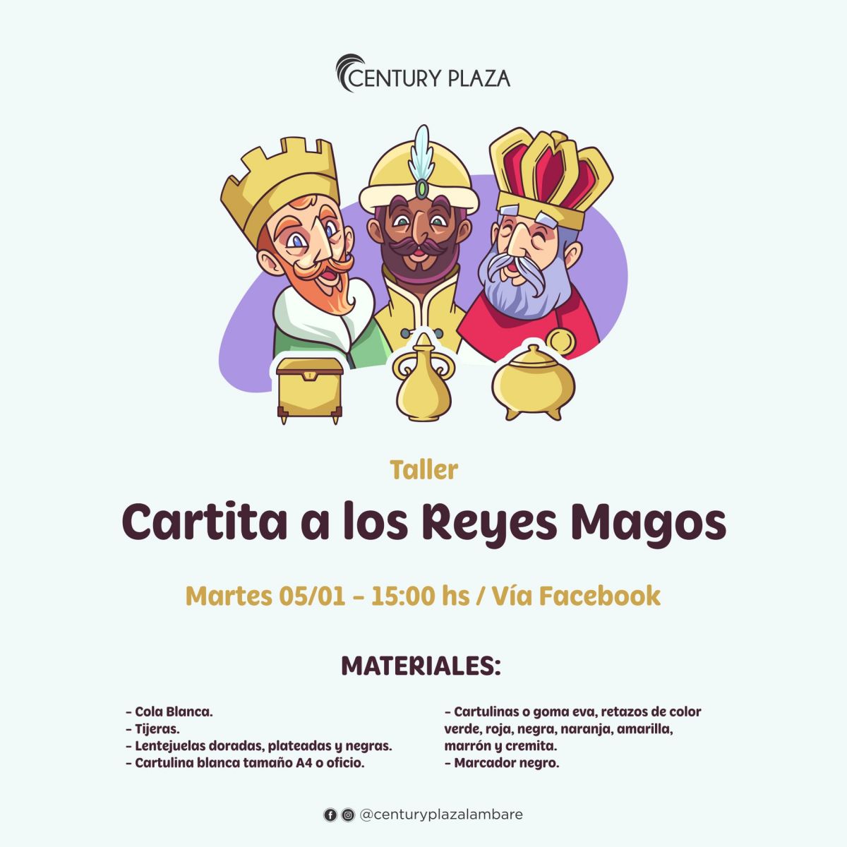 Taller para aprender a realizar una cartita súper especial a los Reyes Magos